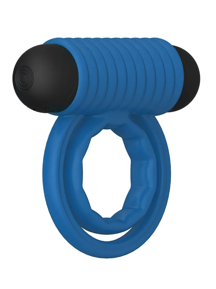 Double Rings Rock Hard Rechargeable Cock Ring - Vibrierender Penisring 1 [full]