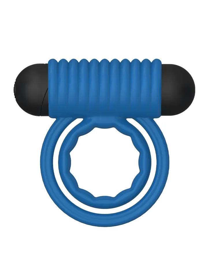 Double Rings Rock Hard Rechargeable Cock Ring - Vibrierender Penisring 2 [full]