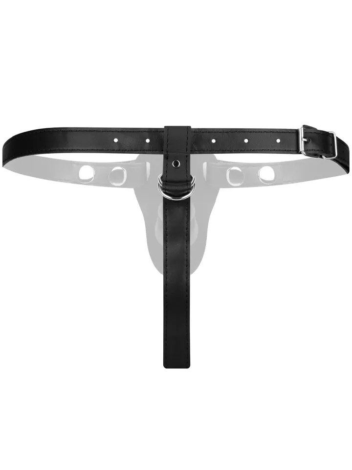 Double-Sided Strap-On Dildo Black - Doppeldildo Umschnalldildo 2