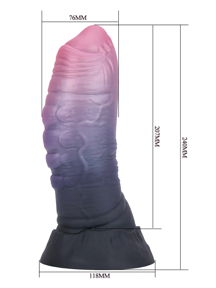 Dreadful Fiend – Gerippter Monster-Silikon-Dildo 24 cm - Drachen-Dildo 3 [full]