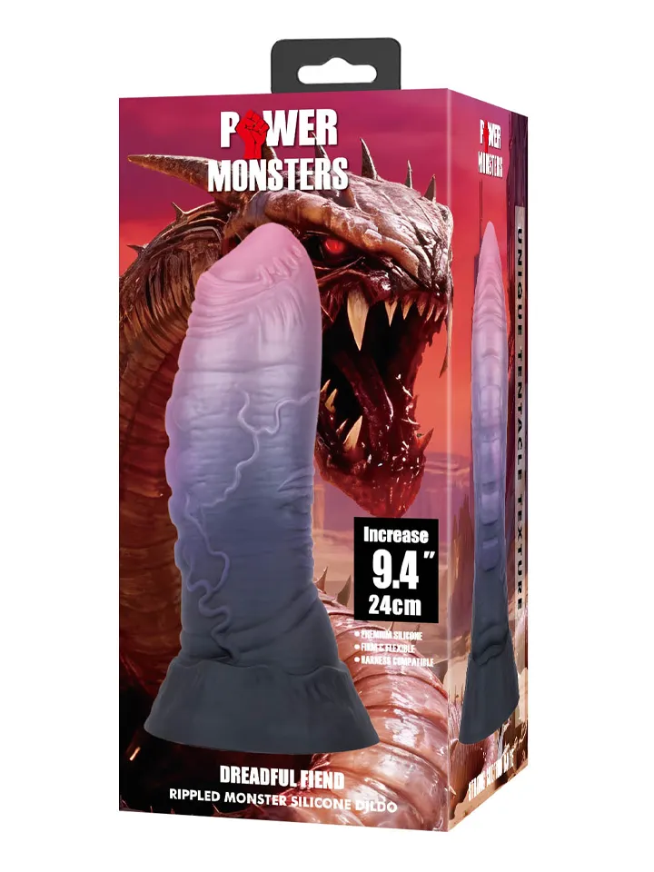 Dreadful Fiend – Gerippter Monster-Silikon-Dildo 24 cm - Drachen-Dildo 4 [full]
