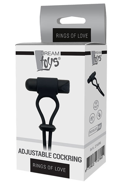 Dream Toys Rings Of Love Adjustable Cockring Black - Vibrierender Penisring 2