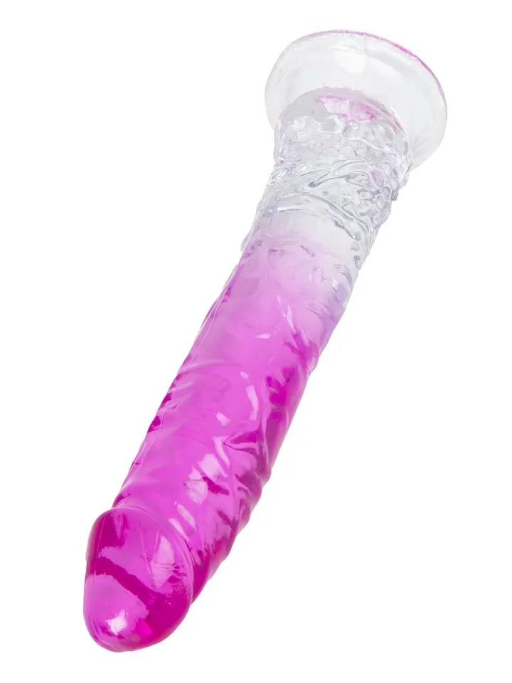 Dual Color Dildo Lila & Transparent 20 cm - Dildo mit Saugnapf 2 [full]