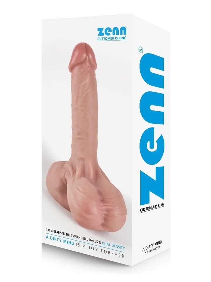 Dual Density Dildo With Balls 18 cm - Realistischer Dildo 3 [full]