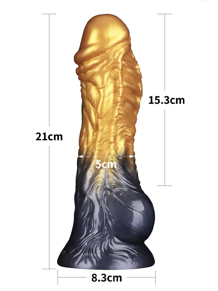 Dual Density Inflatable Dildo Yellow/Blue 21 cm - Aufblasbarer Dildo 4 [full]