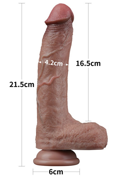 Dual Layered Silikon-Dildo 21,5 cm - Realistischer Dildo 2