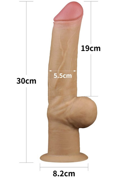 Dual-Layered Silikon-Dildo mit Griff – 30 cm - Dildo 3