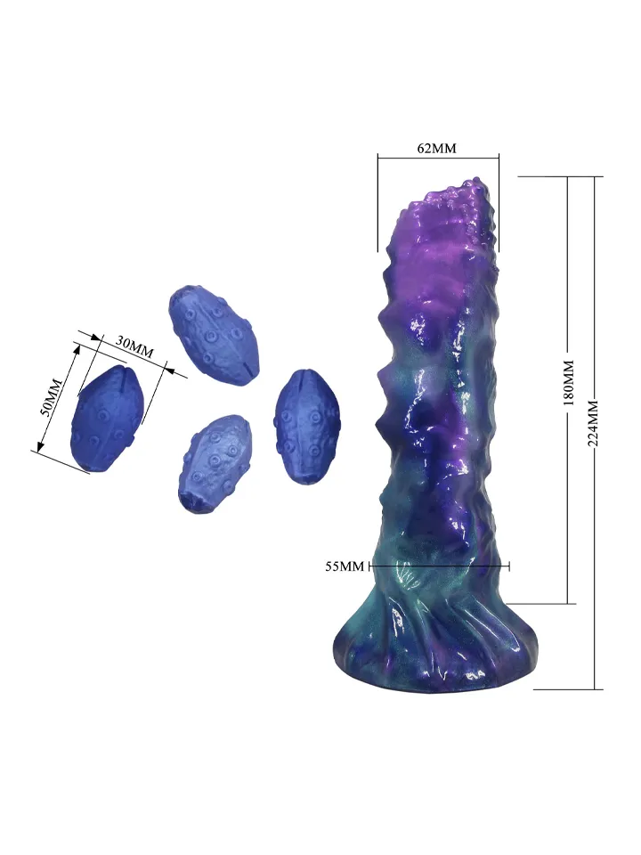 DuskWalker Sentinel Rippled Monster Silicone Dildo 23 cm - Drachen-Dildo 3 [full]