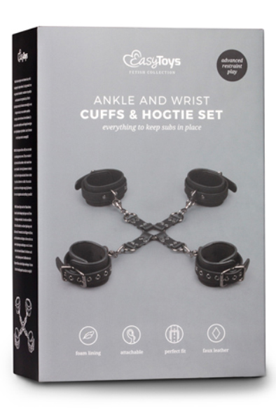 Easytoys Cuffs & Hogtie Set - Hand- und Fußfesseln 3