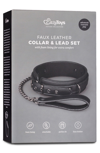 Easytoys Fetisch Halsband mit Leine - Bondage Halsband & Paar 3