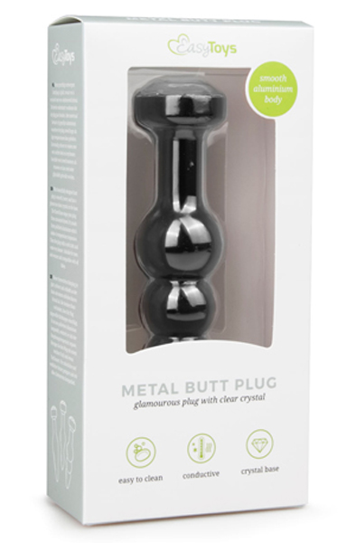 Easytoys Metal Butt Plug No.5 Black - Analplug aus Metall 2