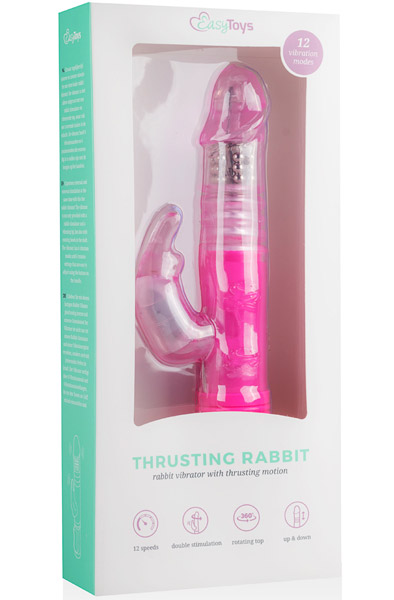 Easytoys Thrusting Rabbit Vibrator Pink - Rabbit-Vibrator 3