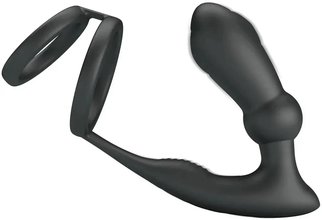 Emoni Cockring mit Analplug - Prostatavibrator mit Penisring 1