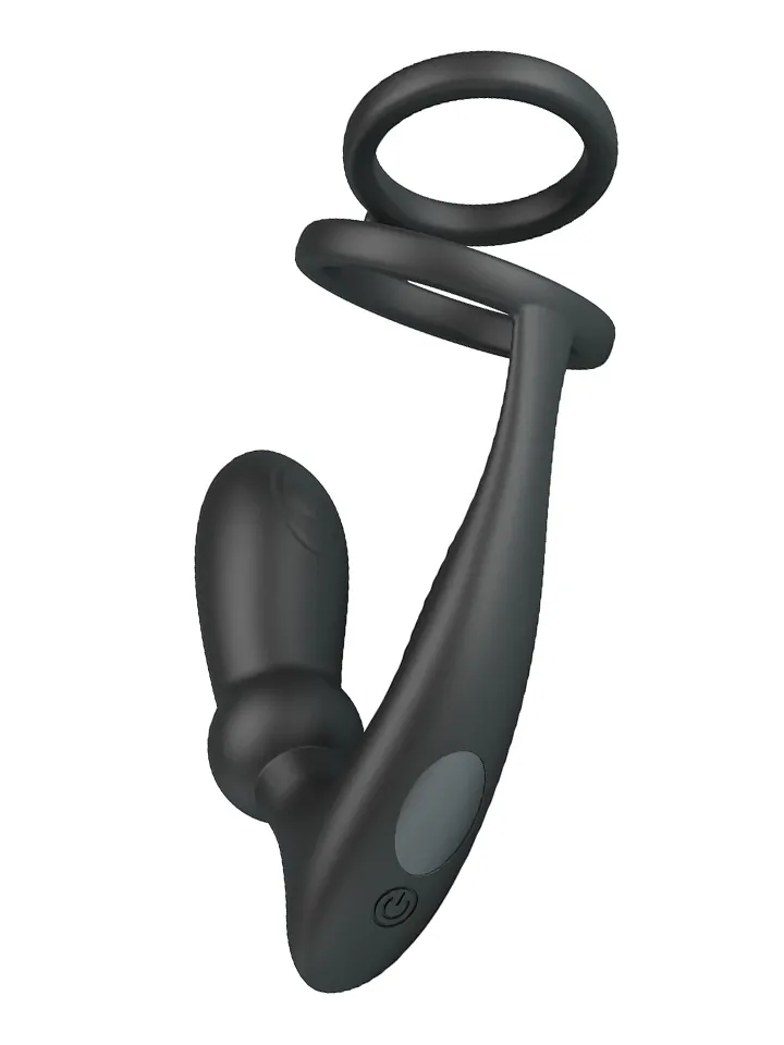 Emoni Cockring mit Analplug - Prostatavibrator mit Penisring 3 [full]