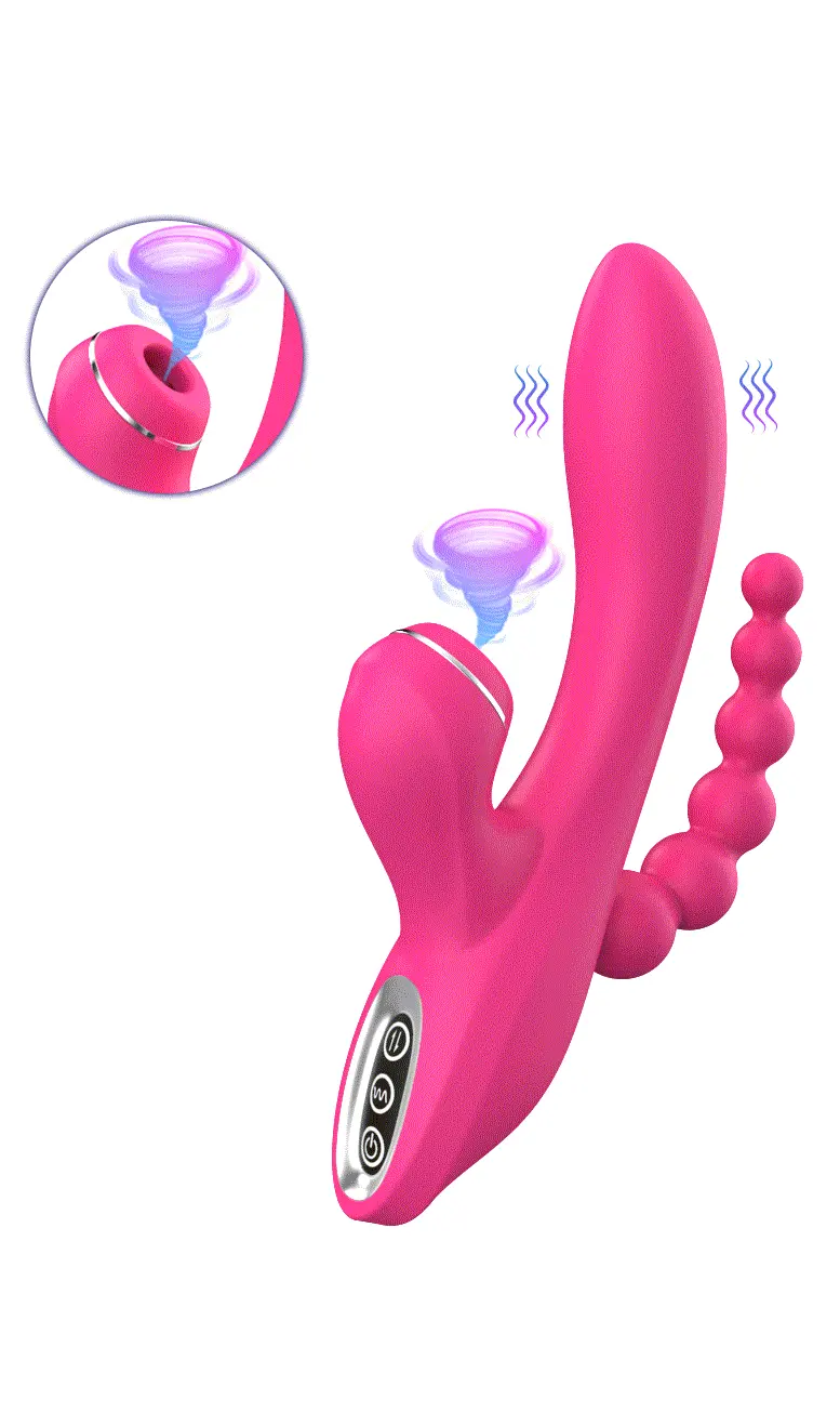 Erospace G-Punkt-Vibrator mit Saugfunktion & Analkugeln - Rabbit-Vibrator 1 [full]