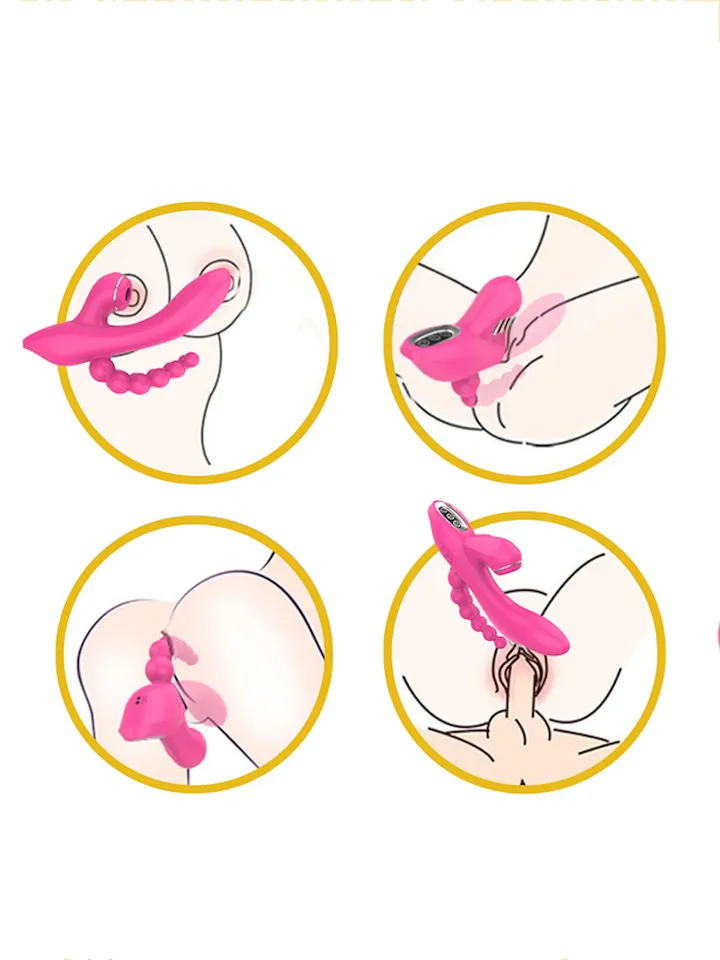 Erospace G-Punkt-Vibrator mit Saugfunktion & Analkugeln - Rabbit-Vibrator 3 [full]