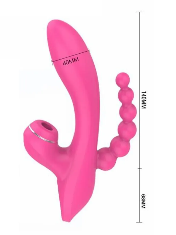 Erospace G-Punkt-Vibrator mit Saugfunktion & Analkugeln - Rabbit-Vibrator 4 [full]