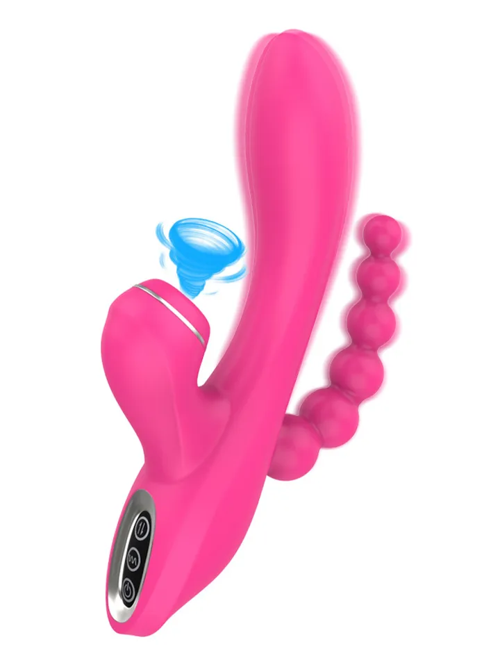 Erospace G-Punkt-Vibrator mit Saugfunktion & Analkugeln - Rabbit-Vibrator 6 [full]