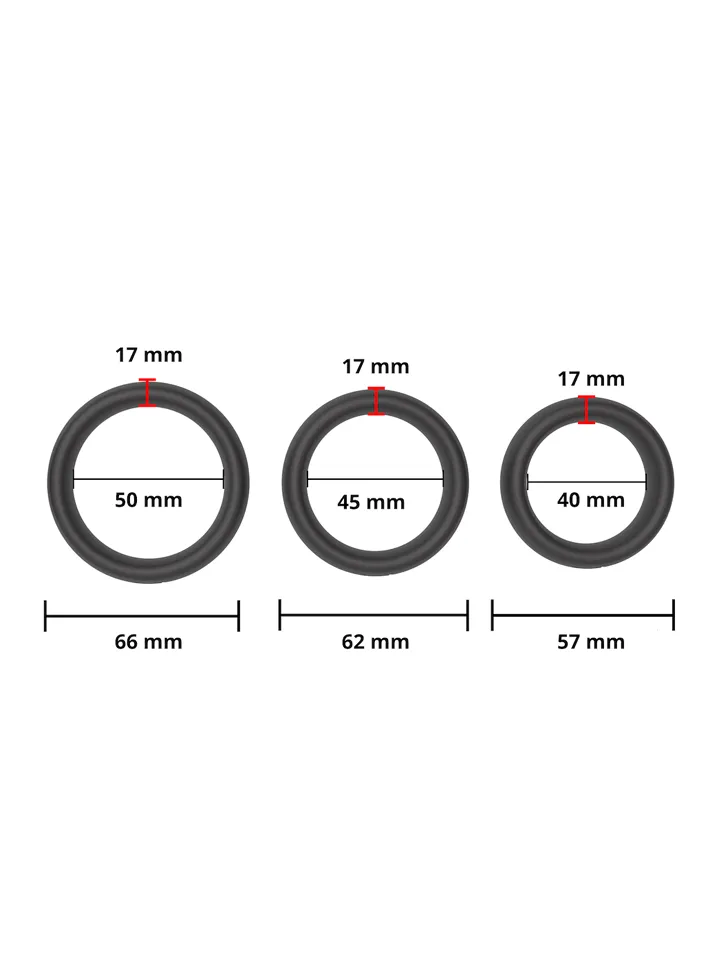 Erospace Set Of 3 Cock Rings - Cockring-Set 2 [full]