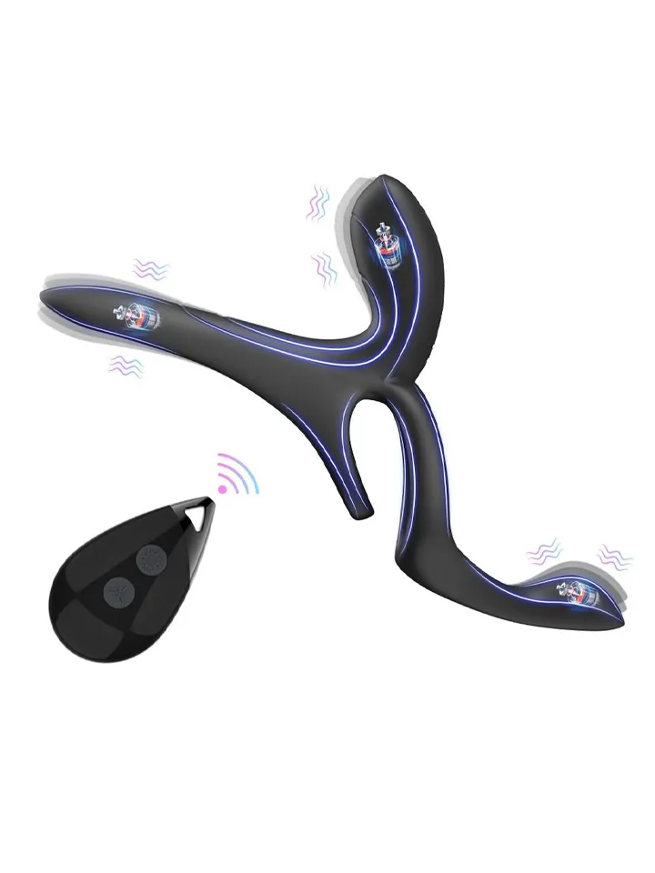Erospace Vibrierender Penisring mit Klitorisstimulation - Vibrierender Penisring 4 [full]