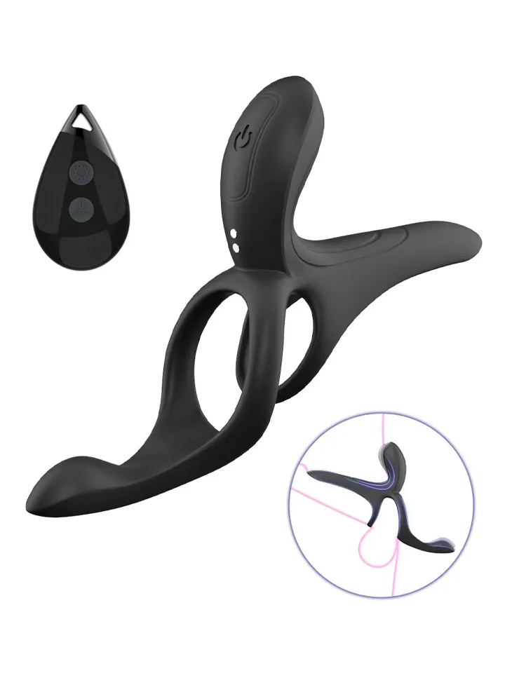 Erospace Vibrierender Penisring mit Klitorisstimulation - Vibrierender Penisring 5 [full]
