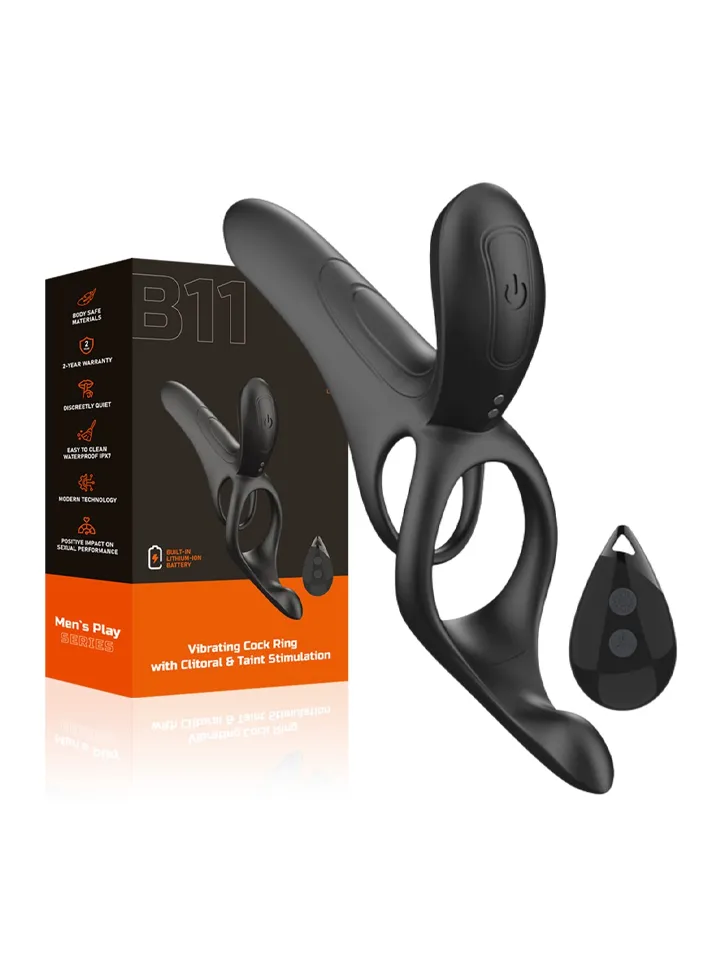 Erospace Vibrierender Penisring mit Klitorisstimulation - Vibrierender Penisring 8