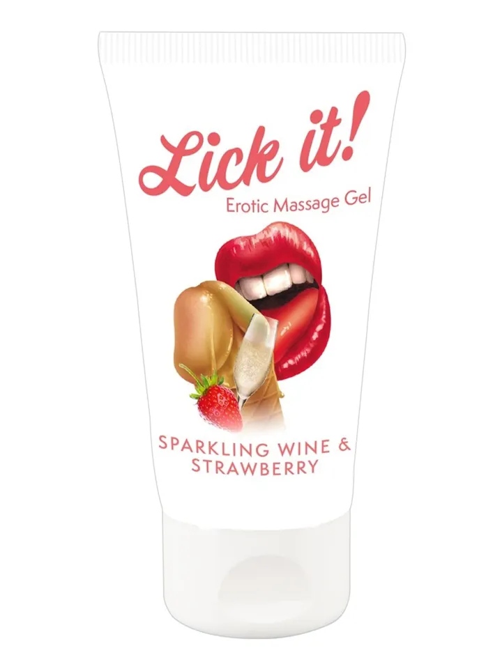 Erotic Massage Gel Sparkling Wine & Strawberry 50ml - Besserer Oralsex 1 [full]