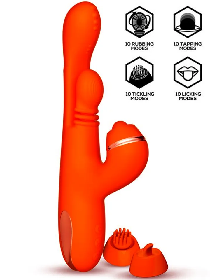 Ethan Vibrator 360° G-Punkt-Massage mit Multifunktion - Rabbit-Vibrator mit rotierender Zunge 1