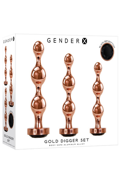 Evolved Gender X Gold Digger Set - Anal-Kugeln 4