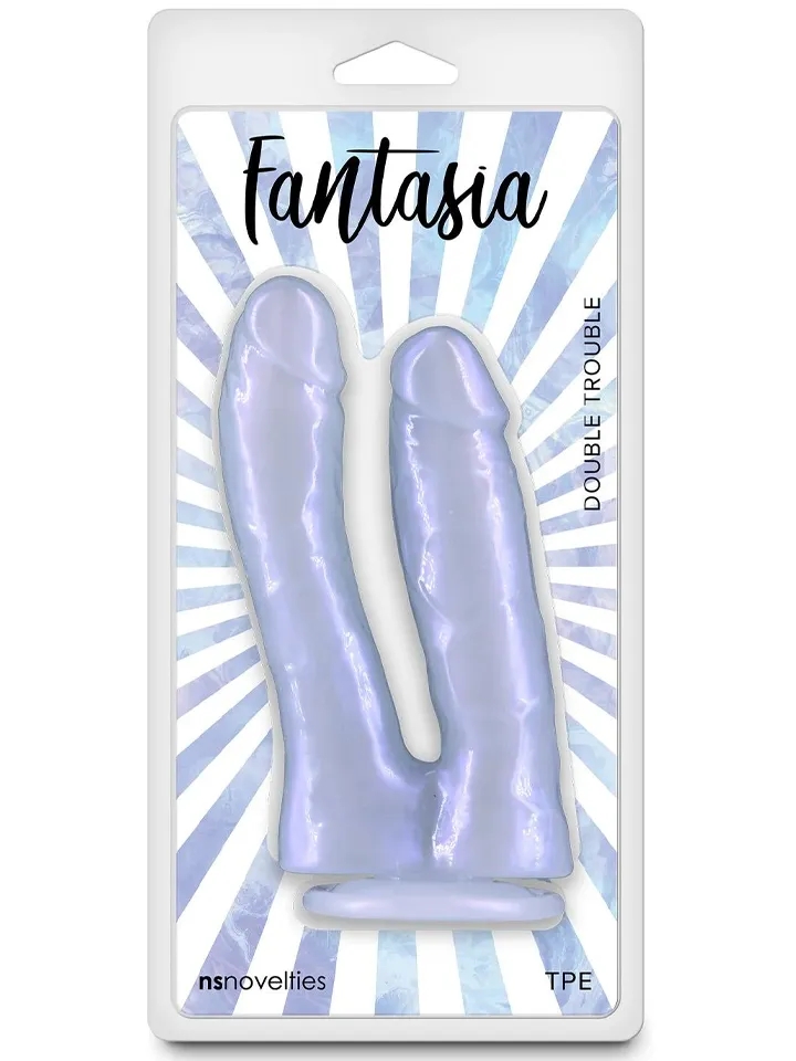Fantasia Double Trouble Azure 17,4 cm - Fantasy-Dildo 2
