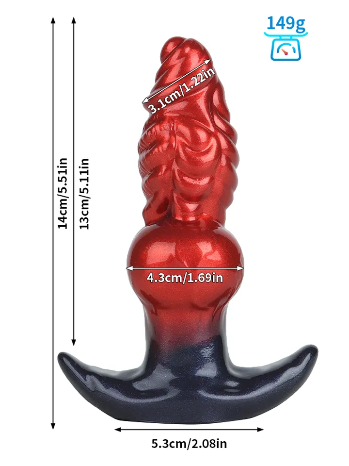 Fantasty Beast Inflatable Butt Plug Red - Aufblasbarer Analplug 3 [full]