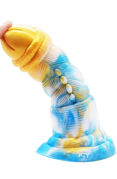 FantasyColors Dildo Nox Gold-Blau 21cm - Drachen-Dildo 2