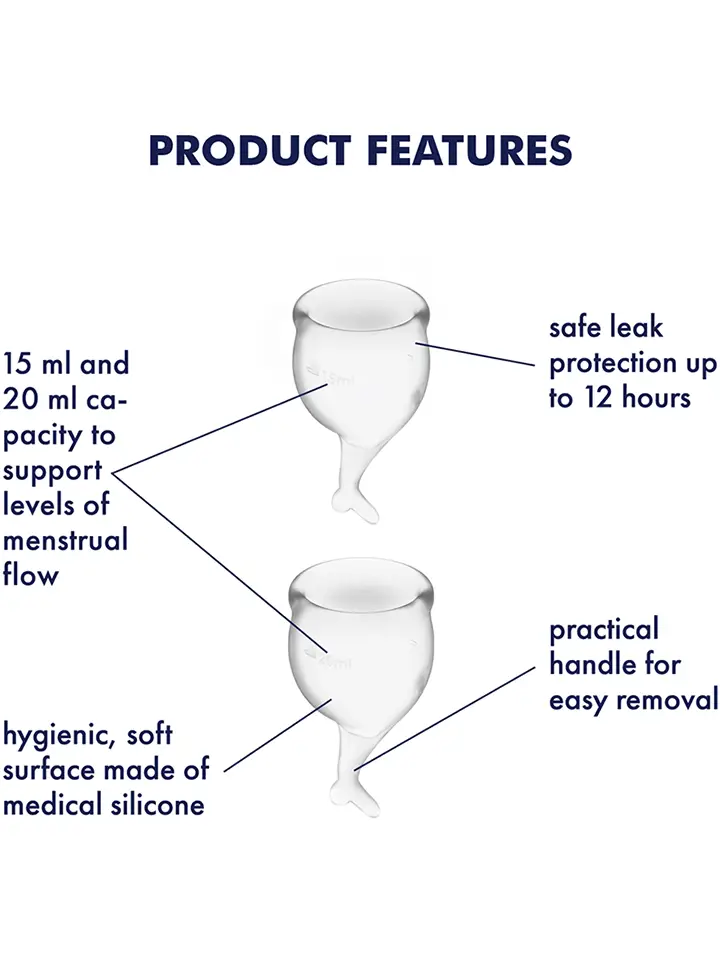 Feel Secure Menstruationstasse Transparent - Menstruationstassen 2