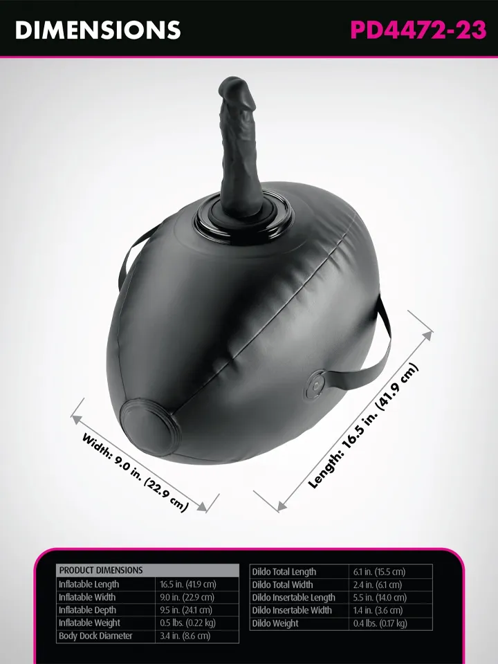 Fetish Fantasy Series Body Dock Inflatable Love Ball - Aufblasbarer Sitz mit Dildo 4 [full]