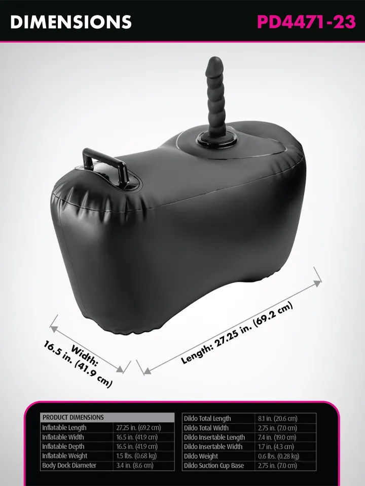 Fetish Fantasy Series Body Dock Inflatable Love Seat - Aufblasbarer Sitz mit Dildo 3 [full]