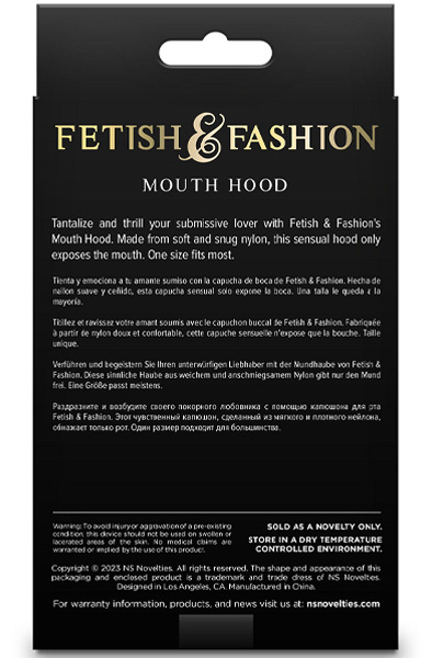 Fetish & Fashion Mundhaube Schwarz - BDSM Maske 3