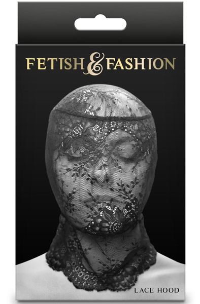Fetish & Fashion Spitzenhaube Schwarz - BDSM Maske 2