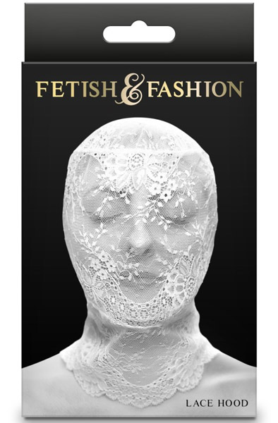 Fetish & Fashion Spitzenhaube Weiß - BDSM Maske 2