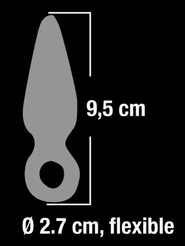 Finger Butt Plug 9,5 cm - Analplug mit Zugring 3 [full]