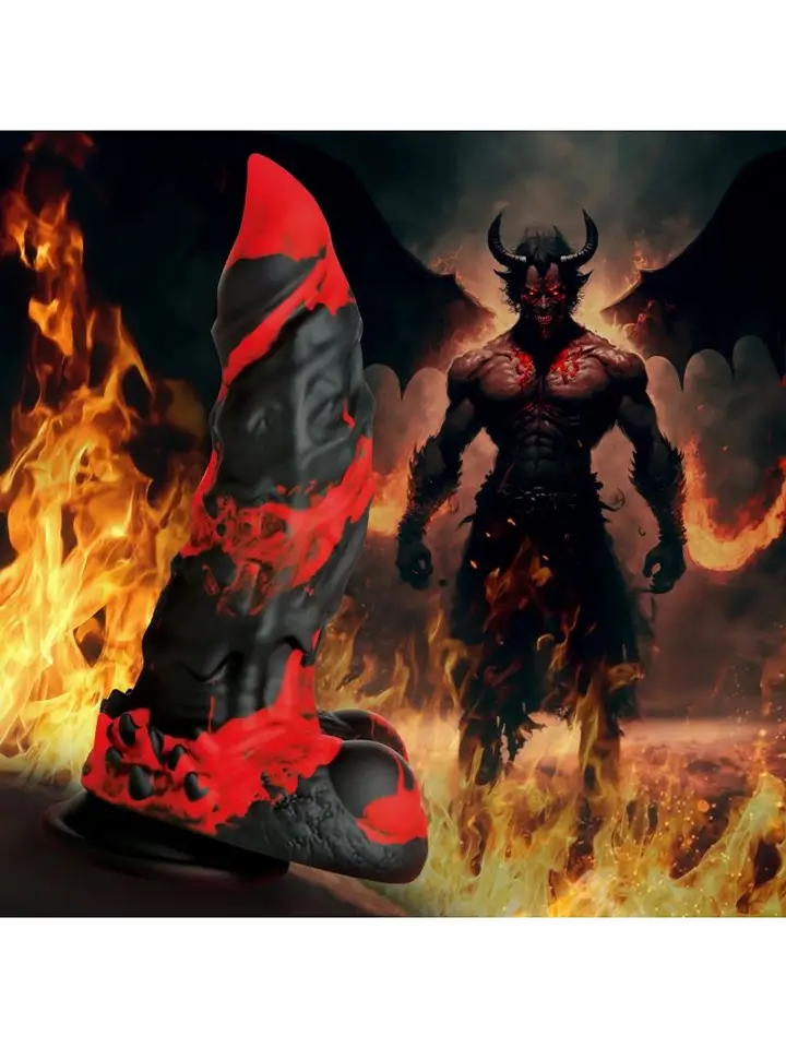 Fire Demon Monster Silicone Dildo 21,6 cm - Drachen-Dildo 3
