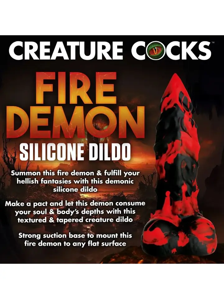 Fire Demon Monster Silicone Dildo 21,6 cm - Drachen-Dildo 5