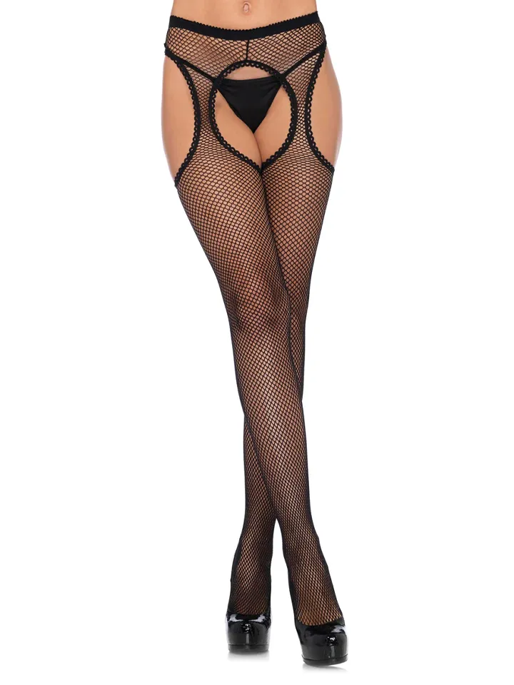Fishnet Strumpfhalter Strumpfhose Schwarz - Strümpfe 1 [full]