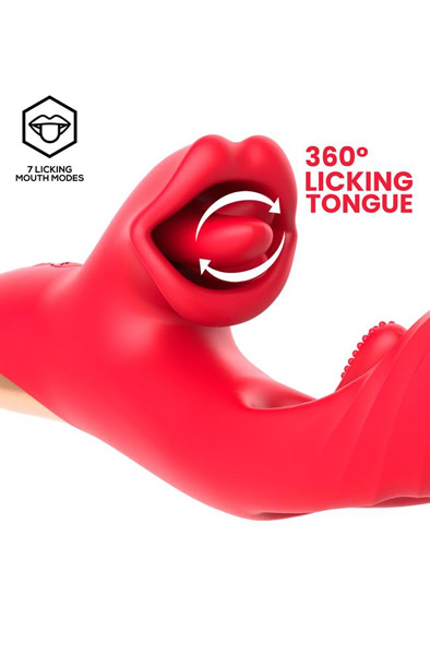 Flipping Tongue – Vibrator mit leckender Mundfunktion - Rabbit-Vibrator 2