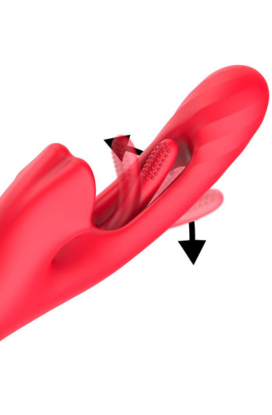 Flipping Tongue – Vibrator mit leckender Mundfunktion - Rabbit-Vibrator 3
