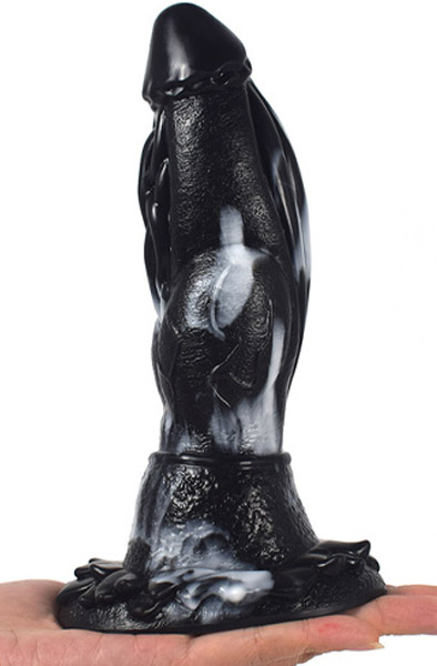 Foxik Monster Dildo Black/White 20 cm - Monster-Dildo 2
