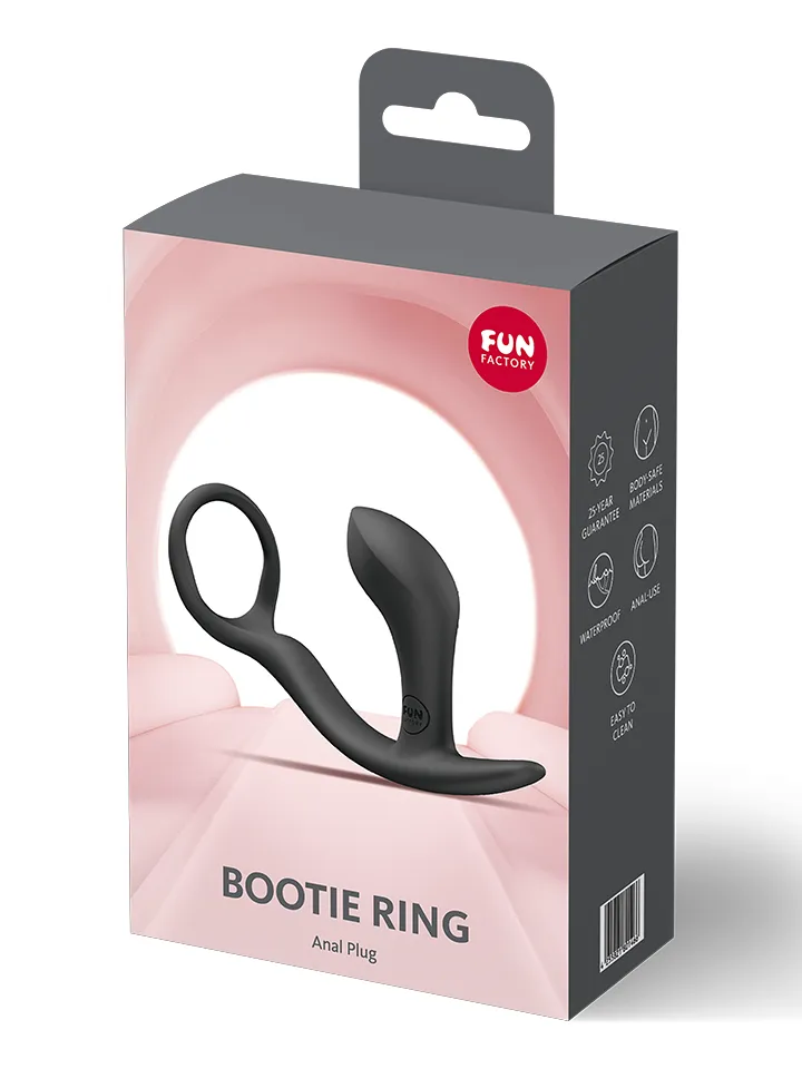 Fun Factory Bootie Ring Anal Plug Schwarz - Analplug mit Penisring 5 [full]