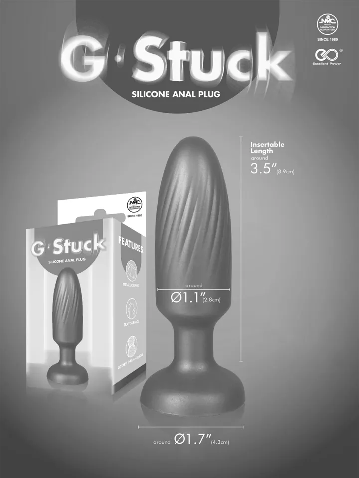 G-Stuck Silikon Butt Plug Blau - Analplug 2 [full]