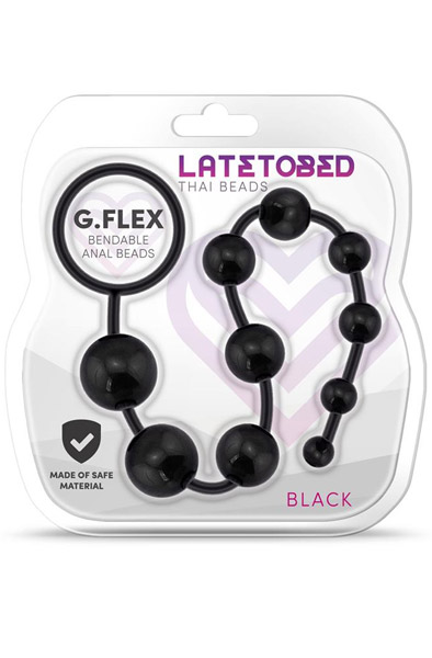 G.Flex Bendable Anal Beads Black - Anal-Kugeln 2