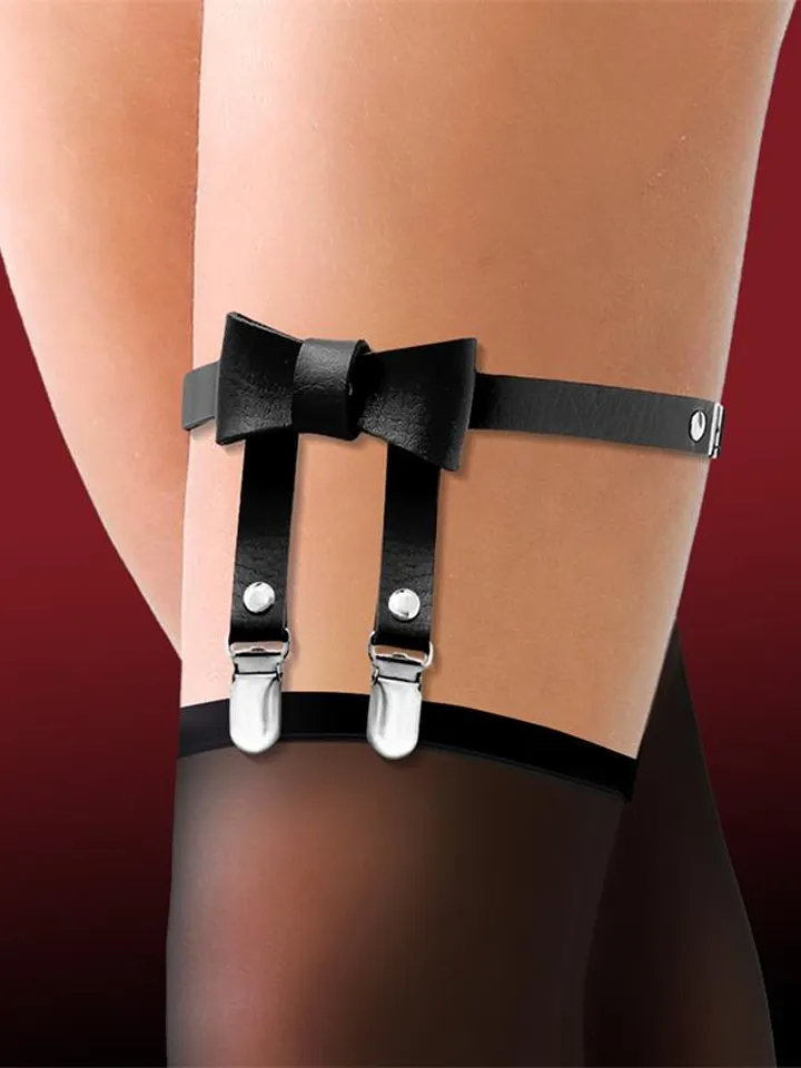 Garter With Bow Tie Vegan Leather - Halter für Strumpfhalter 1 [full]