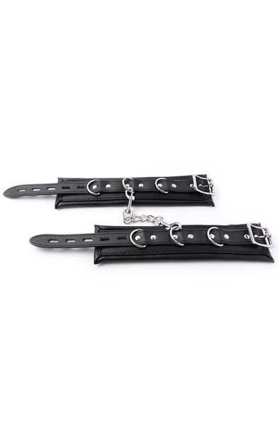 Gepolsterte verstellbare Handschellen Schwarz - Handschellen 2